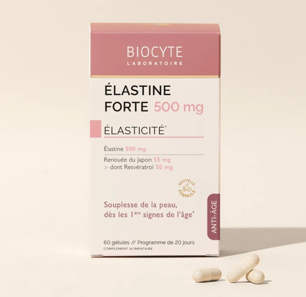 Biocyte Kapsule za elastičnost kože ELASTIN FORTE 500 mg, 60 kapsul
