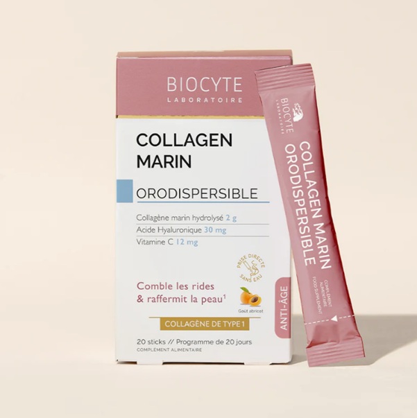Biocyte Kolagen za zglajene gube & čvrsto kožo MORSKI KOLAGEN - ORODISPERZIBILNI, 20 vrečk