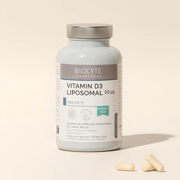 Biocyte Kapsule za zdrave kosti & imunost LIPOSOMSKI VITAMIN D3 50 mcg, 30 kapsul
