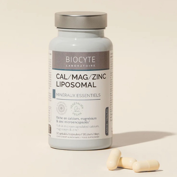 Biocyte Kapsule za ravnovesje živčnega sistema LIPOSOMSKI Cal/Mag/Cink, 60 kapsul