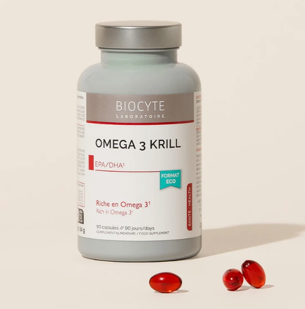 Biocyte Kapsule z veliko omega 3 OMEGA 3 KRILL, 90 kapsul