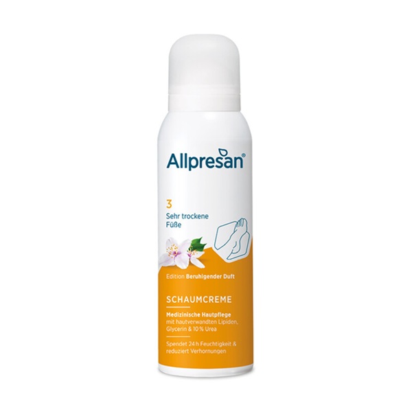Zelo suha koža nog ALLPRESAN 3 - POMIRJUJOČ VONJ, kremna pena, 125 ml/300 ml