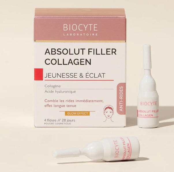 BIOCYTE prašek s kolagenom proti gubam ABSOLUT KOLAGEN FILLER, 4 viale po 4,5 g