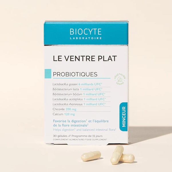 Biocyte kapsule za spodbujanje presnove & ravnovesno črevesno floro PLOSKI TREBUH, 30 kapsul