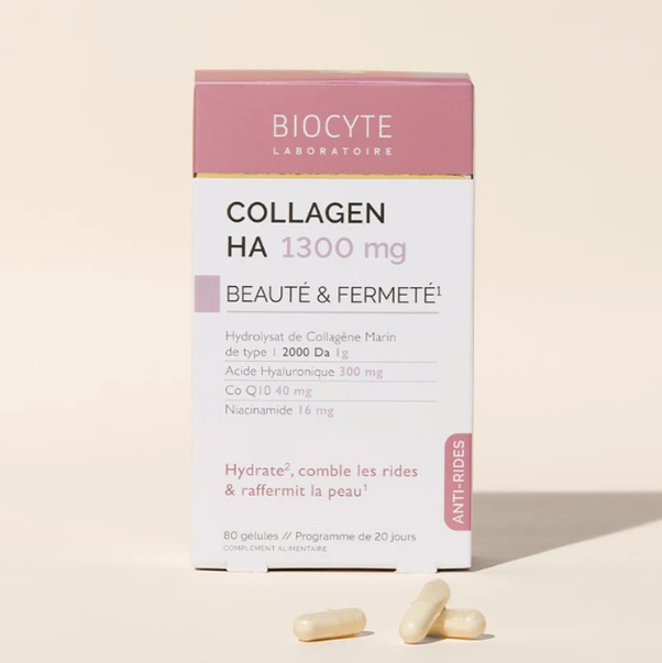 BIOCYTE Kapsule za vlaženje & učvrstitev kože & proti gubam KOLAGEN HA 1300 mg, 80 kapsul
